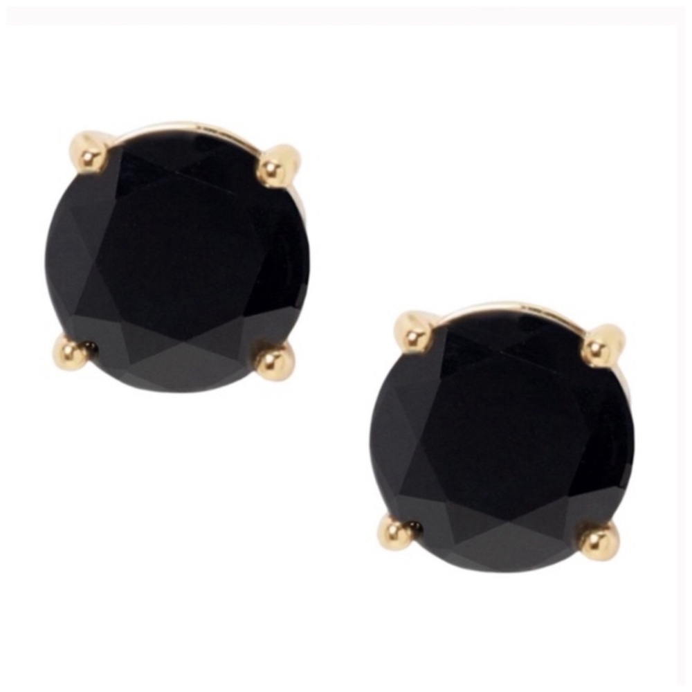 KATE SPADE • Jet Black Bright Idea Gumdrop Crystal Earrings